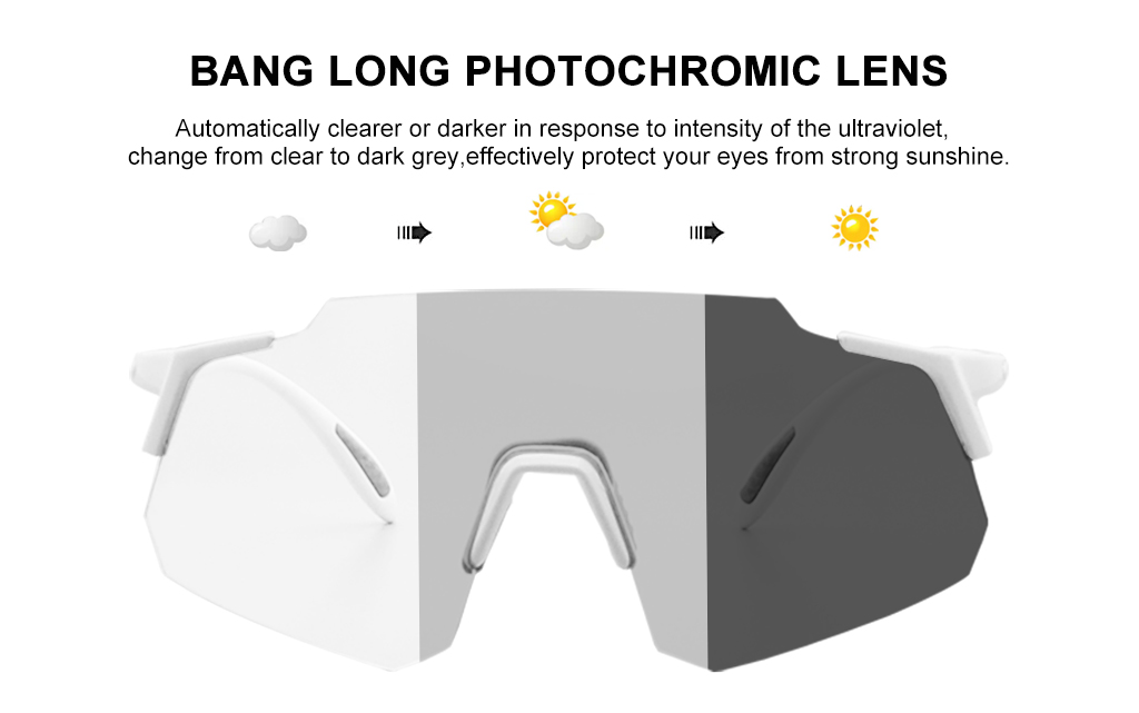 Photochromic Grey Lens UV400 pyöräilyn juoksuurheiluaurinkolasit